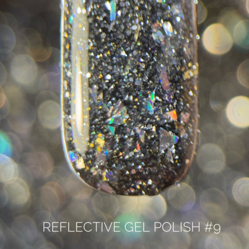 Reflective Gel Polish G-Code — світловідбиваючий гель-лак з мерехтливим ефектом #9 